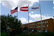 Flags Outside Ebner Building