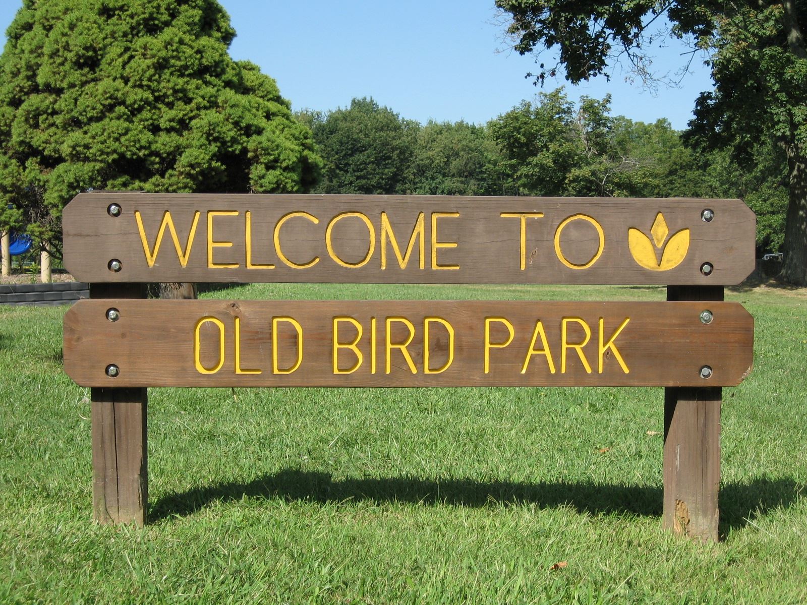 Welcome to Old Bird Park Sign