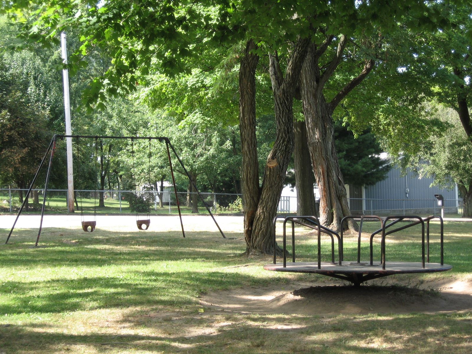 Old Bird Park Merry-Go-Round and Swings