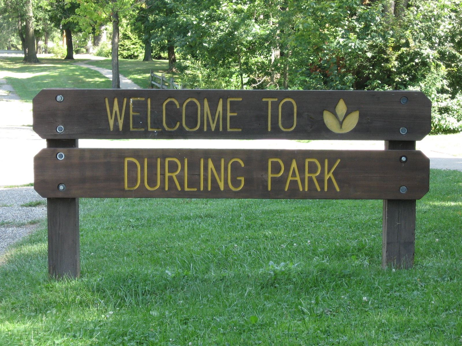 Welcome to Durling Park Sign