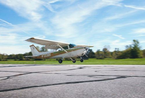 Yellow and white airplane