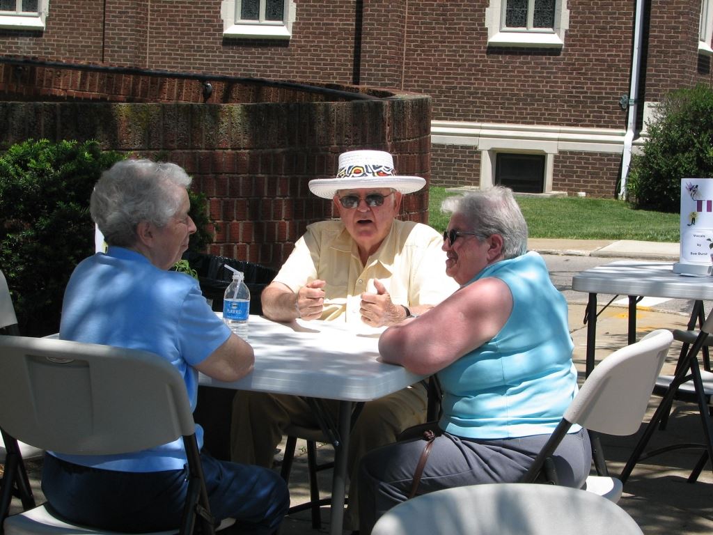 People Chat With One Another at Rib Festival