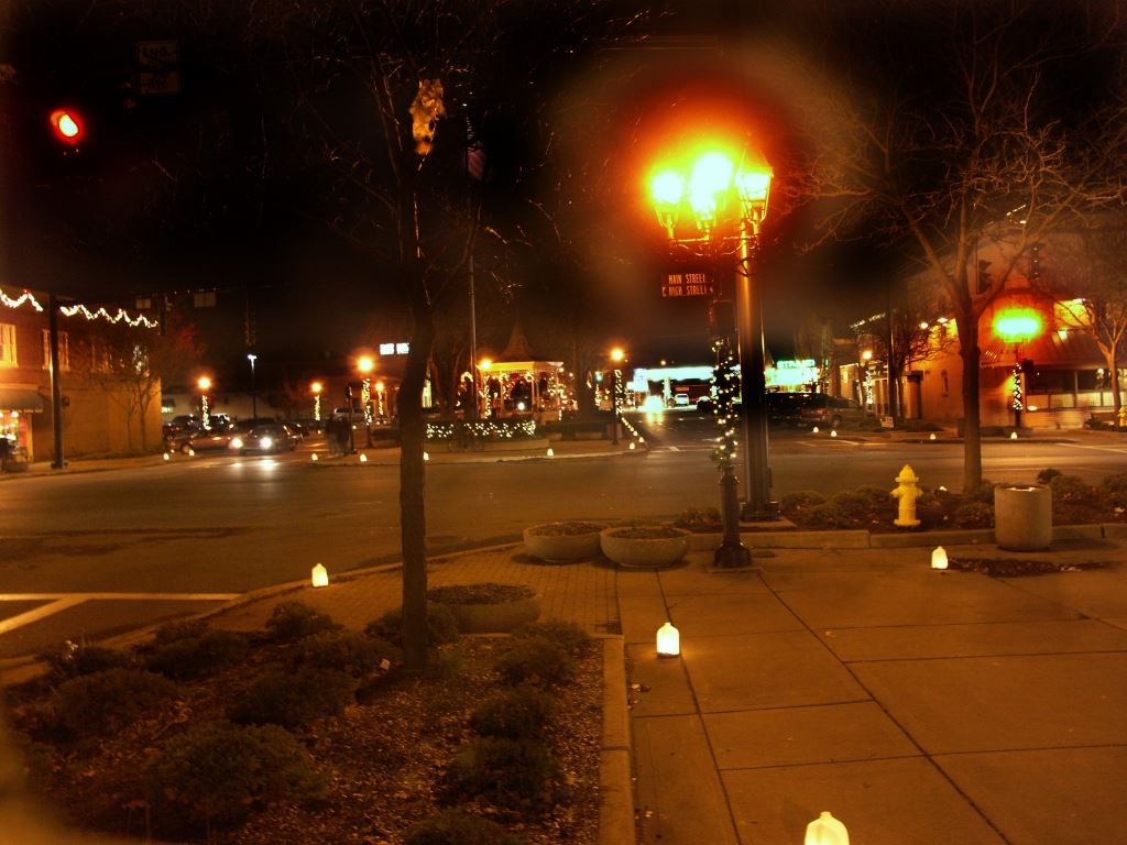 Downtown Wadsworth at Night