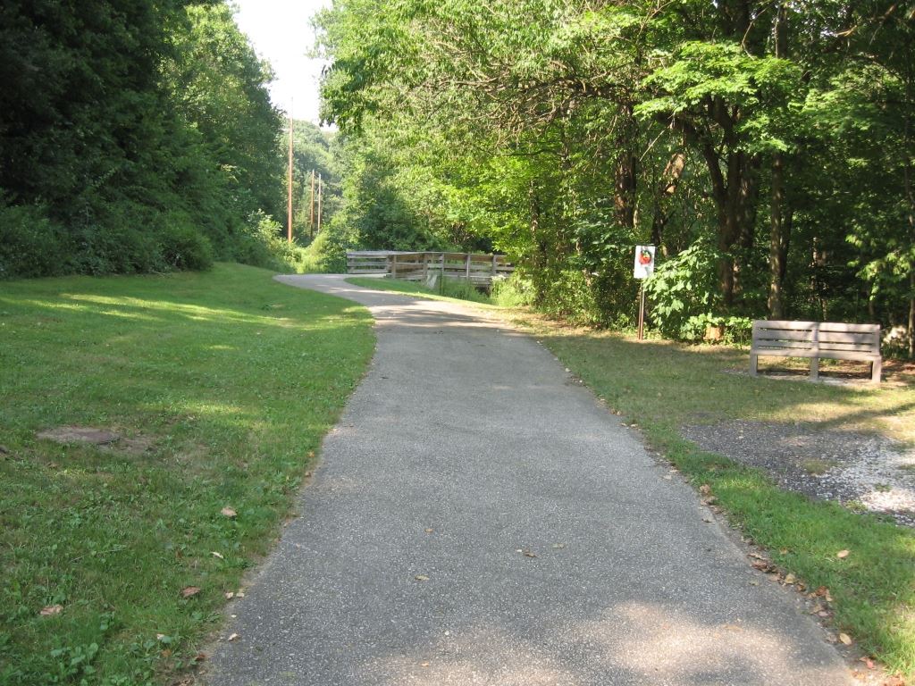 Holmesbrook Park Pedestrian Path Crosses a Bridge