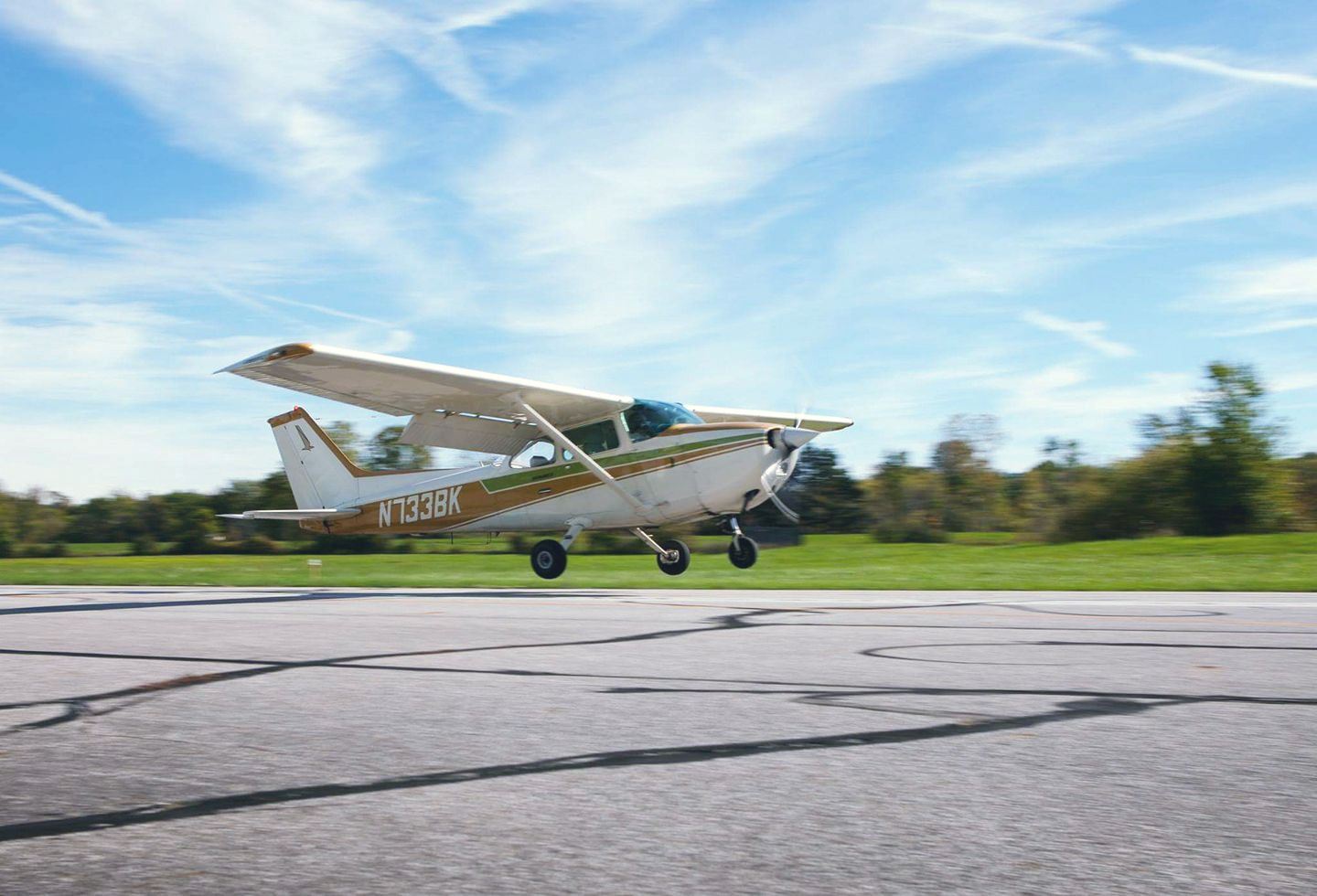 Yellow and white airplane