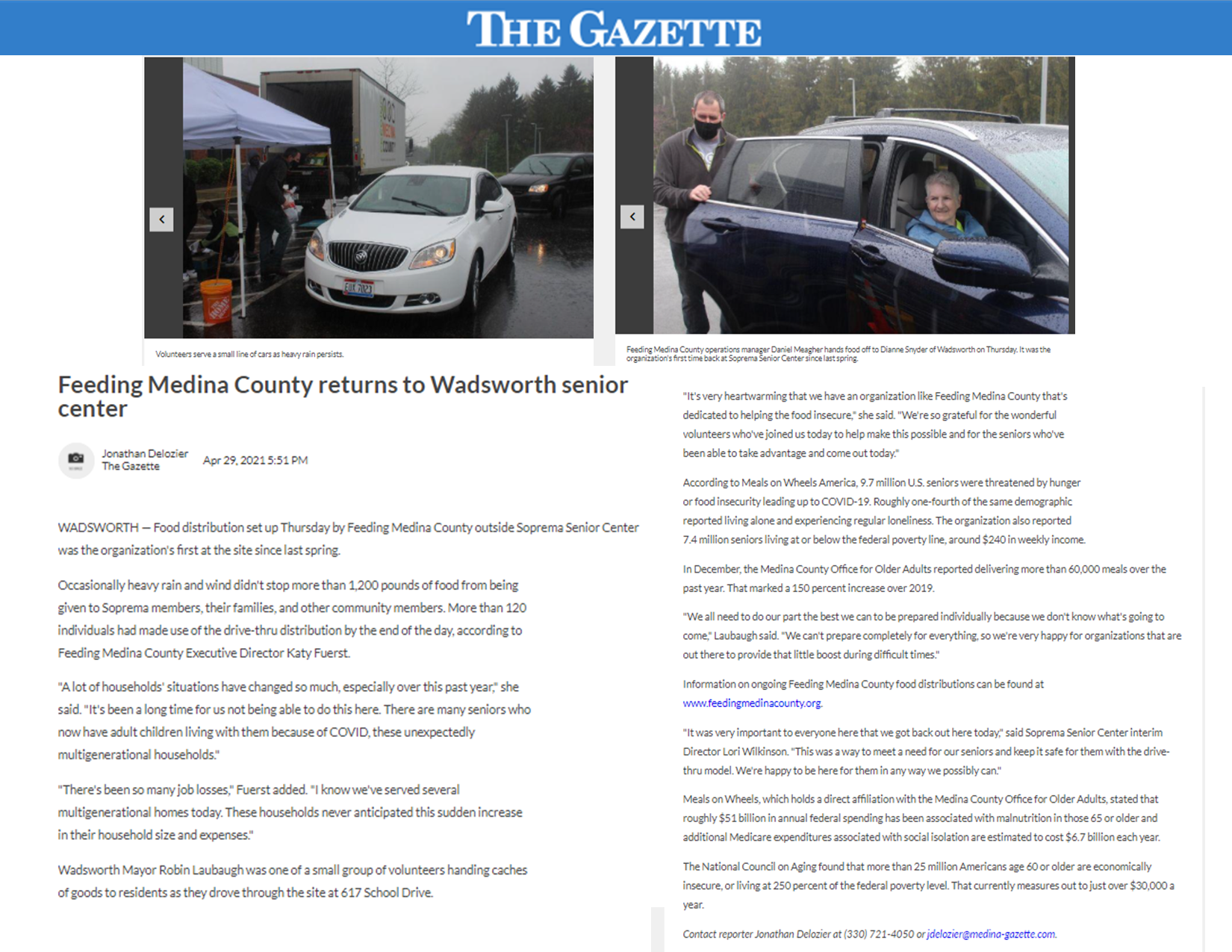 Staples for Seniors Gazette Article Opens in new window